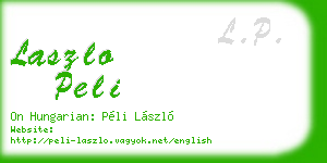 laszlo peli business card
