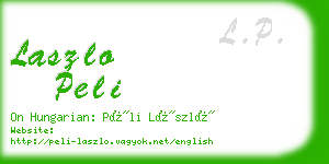 laszlo peli business card